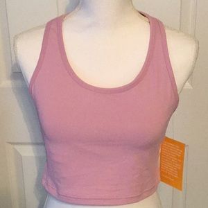 NWT Avia pink sports bra crop tank size Large